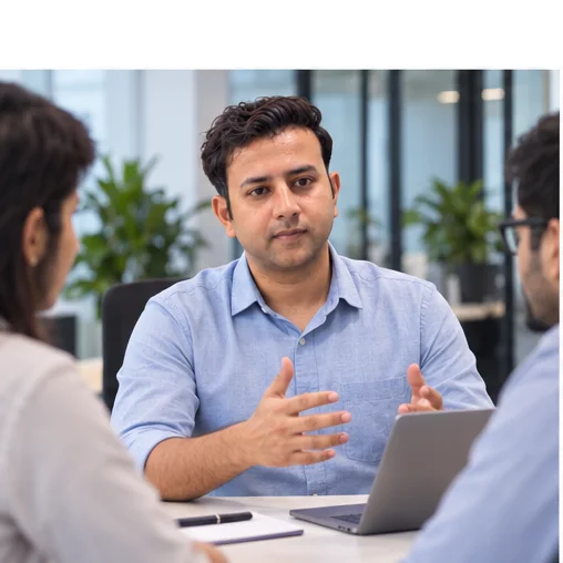 Subodh reviewing paid search campaign analytics